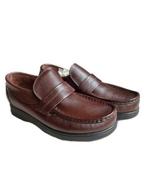 NWT Dexter Kramer Men’s Brown Leather Loafers Size 8.5M – Classic Dress Shoes